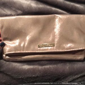 Oscar de la Renta fold over clutch